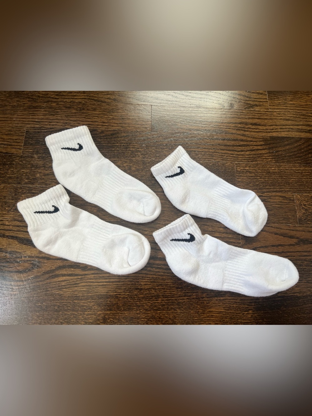 Two pairs of New Nike Dri-fit Ankle Socks White Size S/M